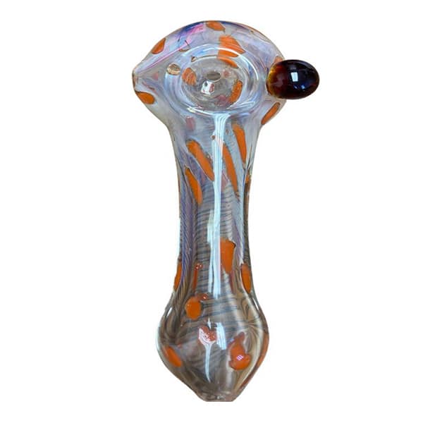 4.5" HAND PIPE BROWN DOTS