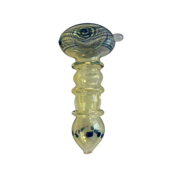 4.9" HAND PIPE CLEAR & BLUE