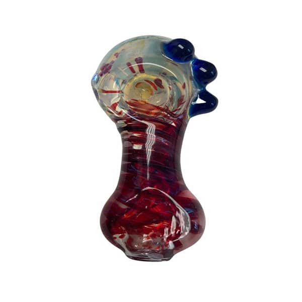 3.5" HAND PIPE SILVER FUMED GLASS