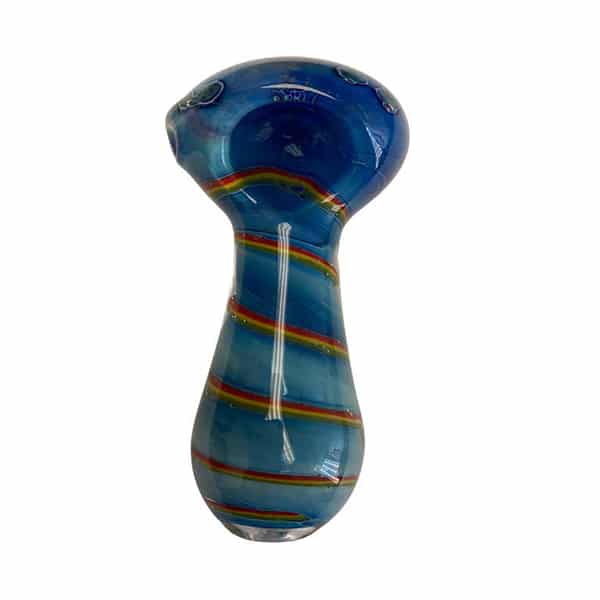 4.2" HAND PIPE BLUE RASTA