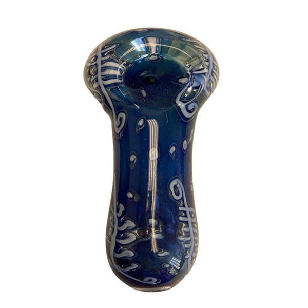 4.5" HAND PIPE BLUE GLASS