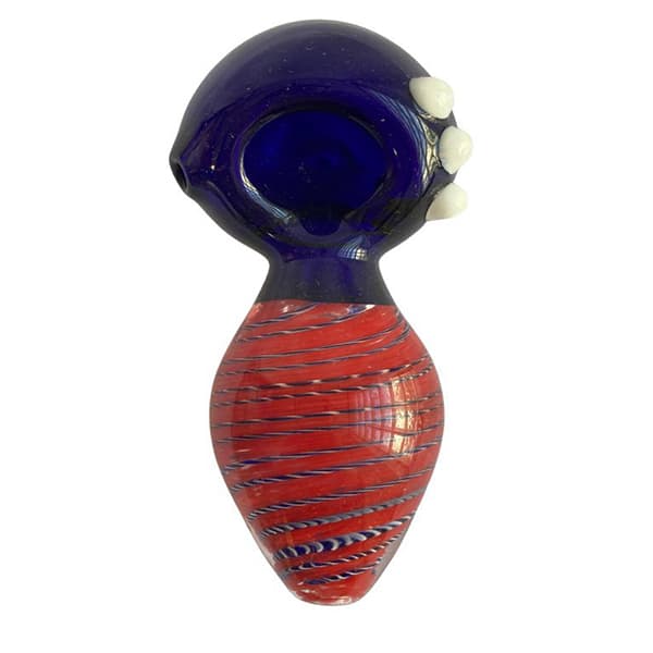 5" HAND PIPE BLUE & RED