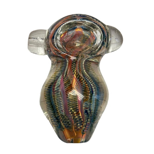 4.6" HAND PIPE SILVER FUMED