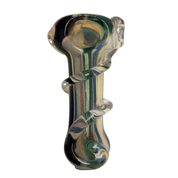 5" HAND PIPE SILVER FUMED