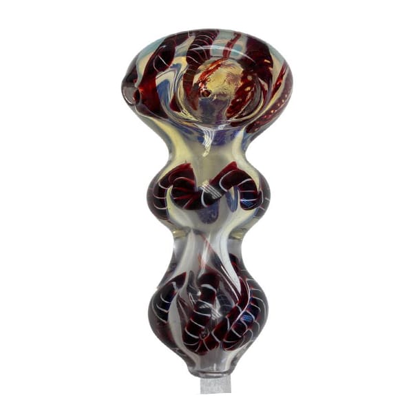 4.2" HAND PIPE SILVER FUMED GLASS
