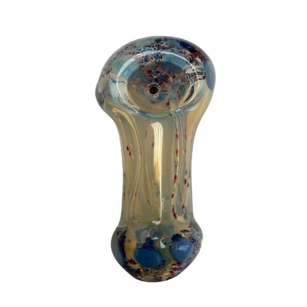 4.5" HAND PIPE SILVER FUMED GLASS
