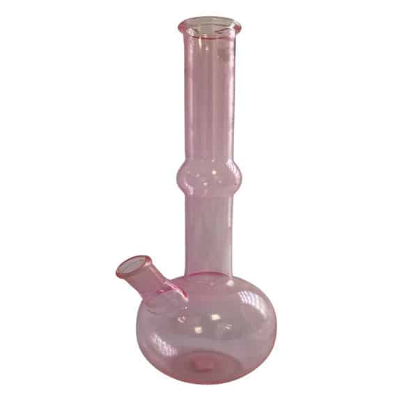 12" WATER PIPE PINK GLASS