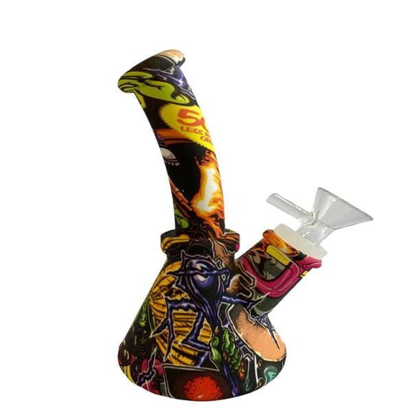 6.5" WATER PIPE SILICONE CARTOONS