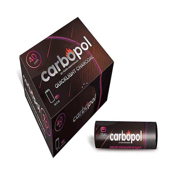 CARBOPOL QUICKLIGHT CHARCOAL 40mm 1 carbopol quick lighting charcoal wholesale 40mm