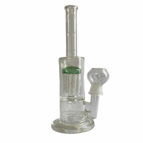 12" WATER PIPE 8 ARMS CLEAR & GREEN