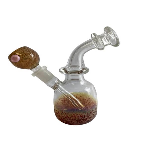 6" WATER PIPE SILVER GLASS