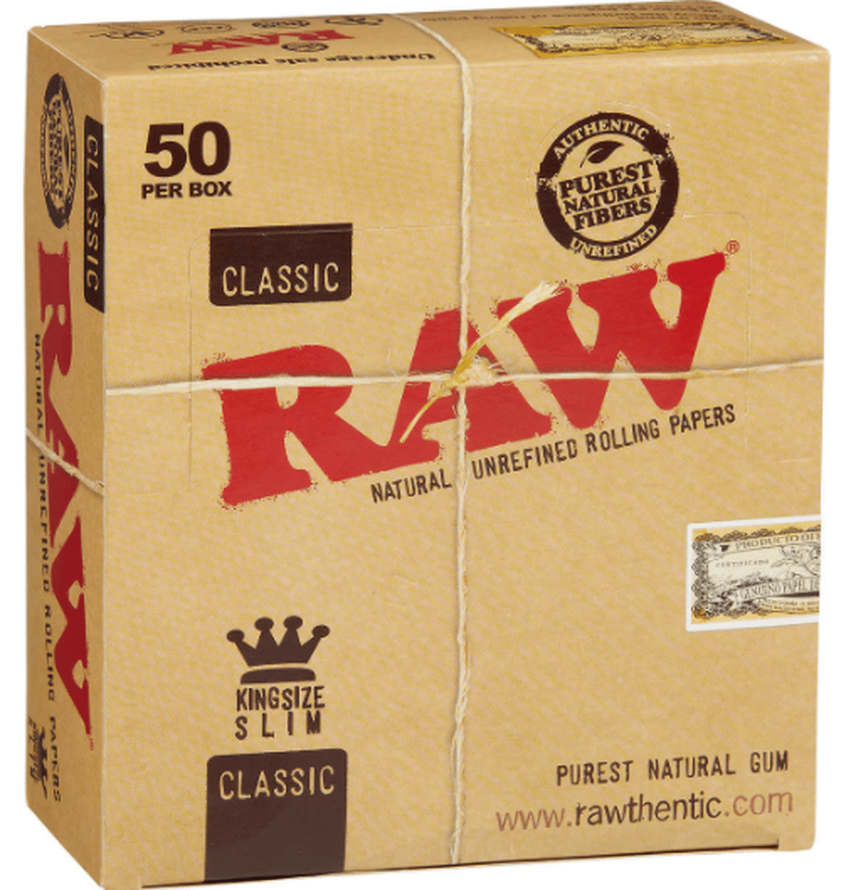 RAW CLASSIC KING SIZE - SLIM ROLLING PAPERS x 50 1 RAW CLASSIC KING SIZE - SLIM ROLLING PAPERS x 50