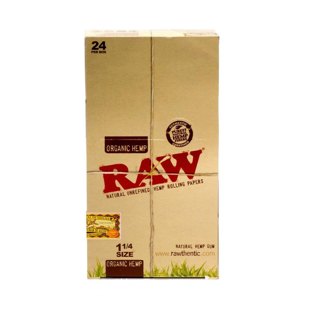RAW ORGANIC HEMP 1 ¼ ROLLING PAPER x 24