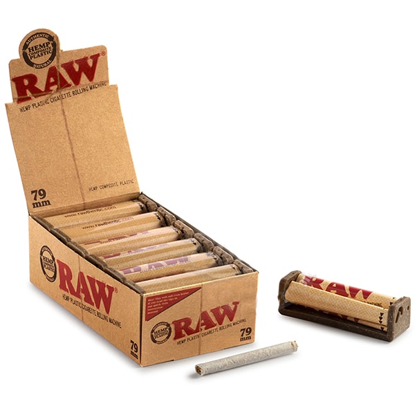 RAW HEMP PLASTIC CIGARETTE ROLLING MACHINE 79 mm. x 12
