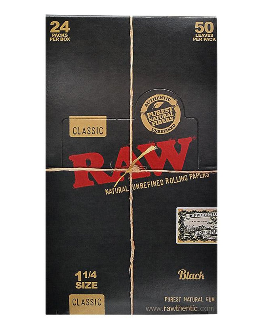RAW BLACK CLASSIC 1 ¼ ROLLING PAPER x 24 1 RAW BLACK CLASSIC 1 ¼ ROLLING PAPER x 24