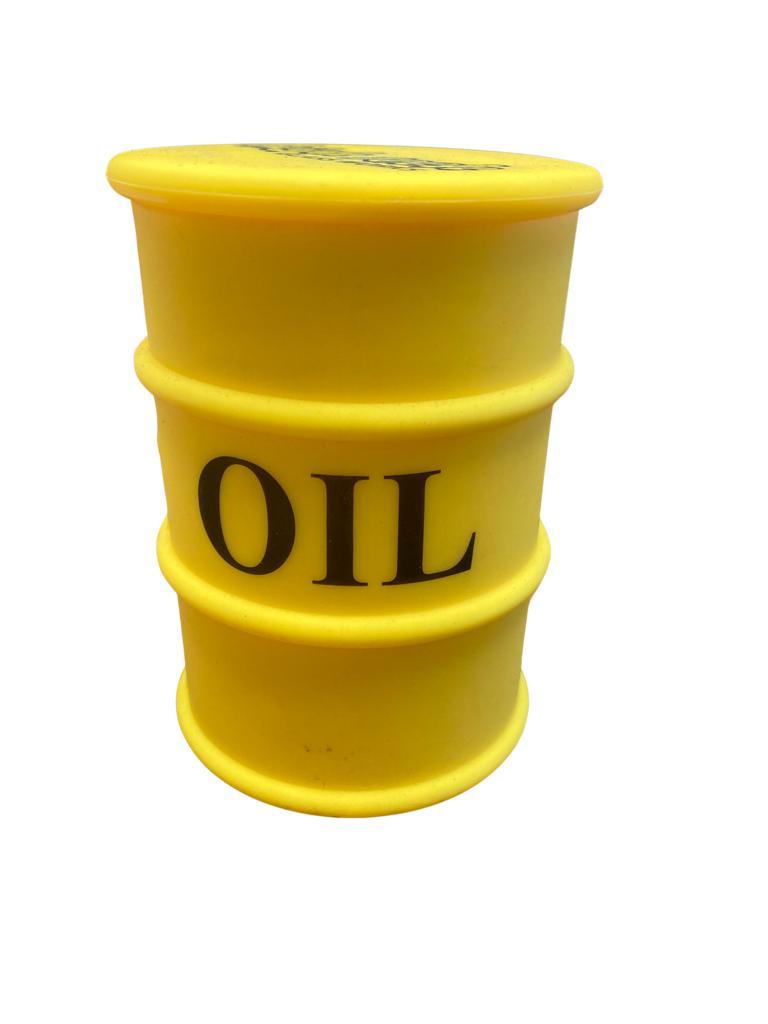 LARGE OIL BARREL SILICONE CONTAINER ASSORTED COLORS