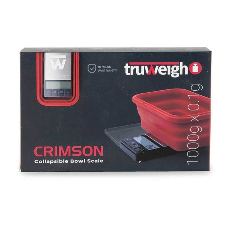 TRUWEIGH CRIMSON SCALE COLLAPSIBLE BOWL 1000G X 0-01G 1 TRUWEIGH CRIMSON SCALE COLLAPSIBLE BOWL 1000G X 0-01G
