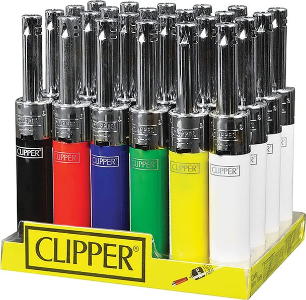 CLIPPER CHROME SOLID COLOR MINI TUBE UTILITY LIGHTER