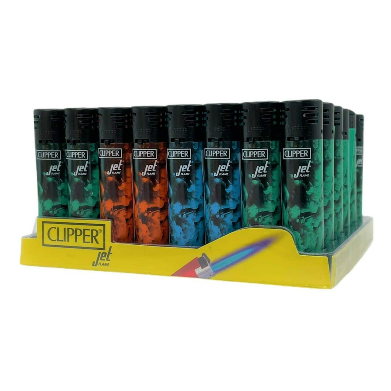 CLIPPER JET FLAME SMOKE DESIGN – DISPLAY OF 48CT 1 CLIPPER JET FLAME SMOKE DESIGN – DISPLAY OF 48CT