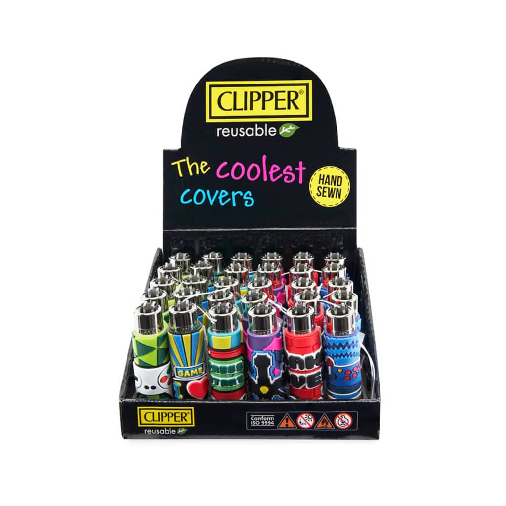 CLIPPER COOLEST COVERS GAMES 1 EDITION LIGHTER DISPLAY OF 30