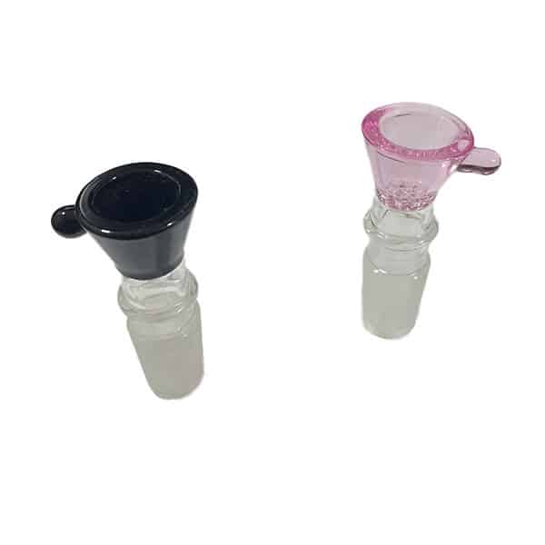 18mm MALE GLASS BOWL WITH BUILT-IN SCREEN & HANDLE