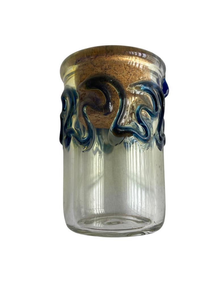 GLASS JAR WITH CORK LID