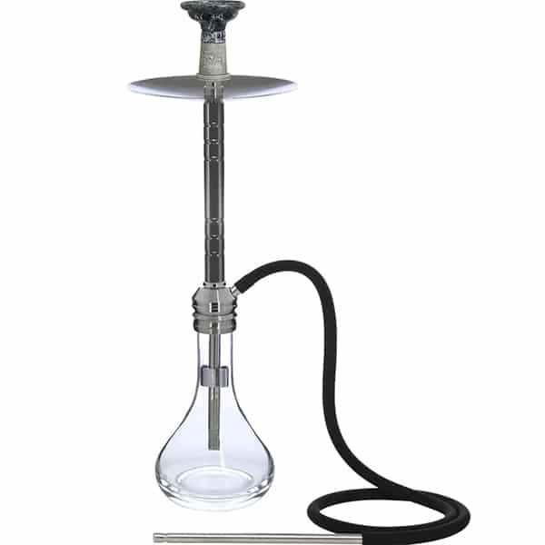 30" CLIO 124X STAINLESS STEEL HOOKAH WITH 1 HOSE 1 Mya clio stainless steel hookah wholesale